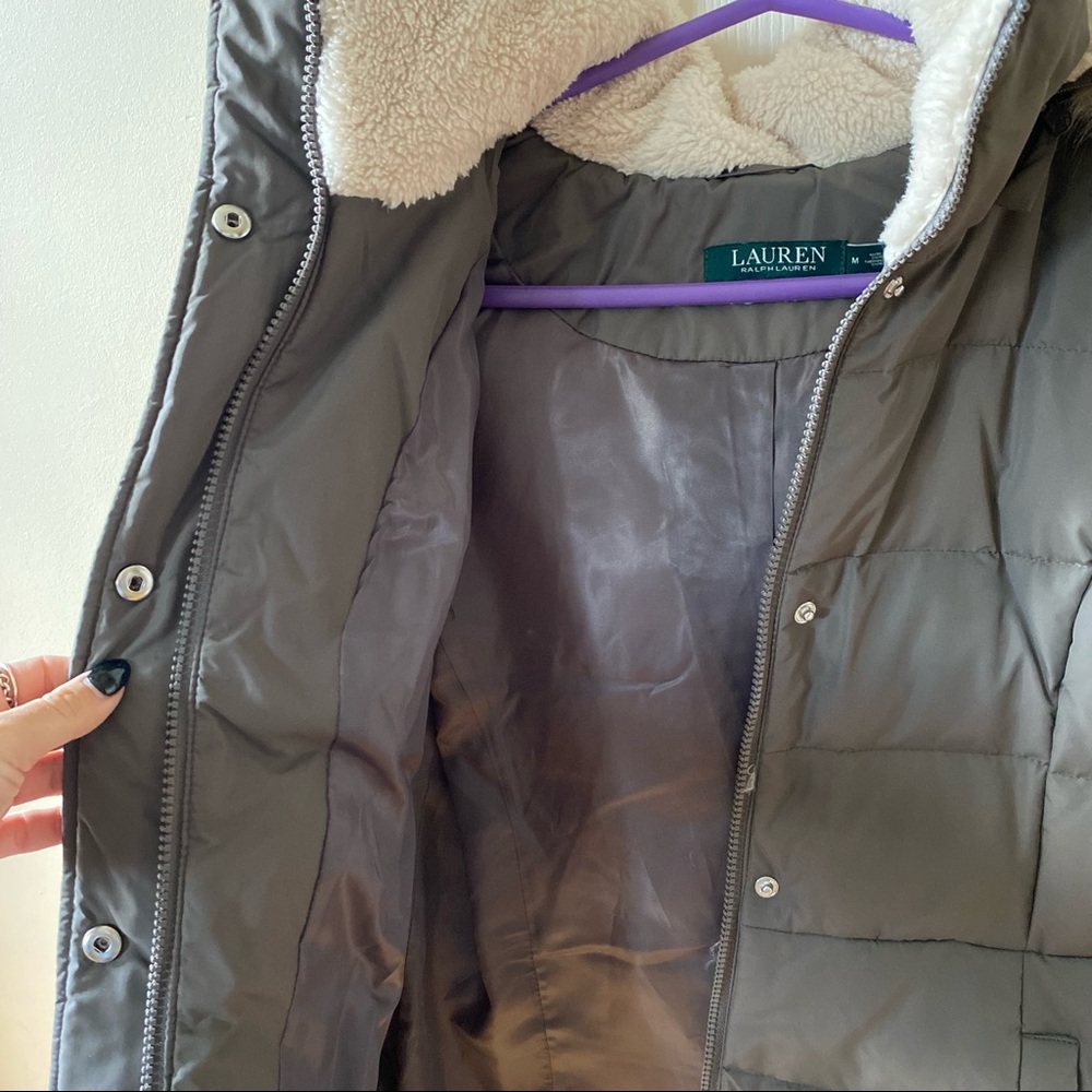 Ralph Lauren Faux-Fur Hooded Puffer Coat - Picture 9 of 14
